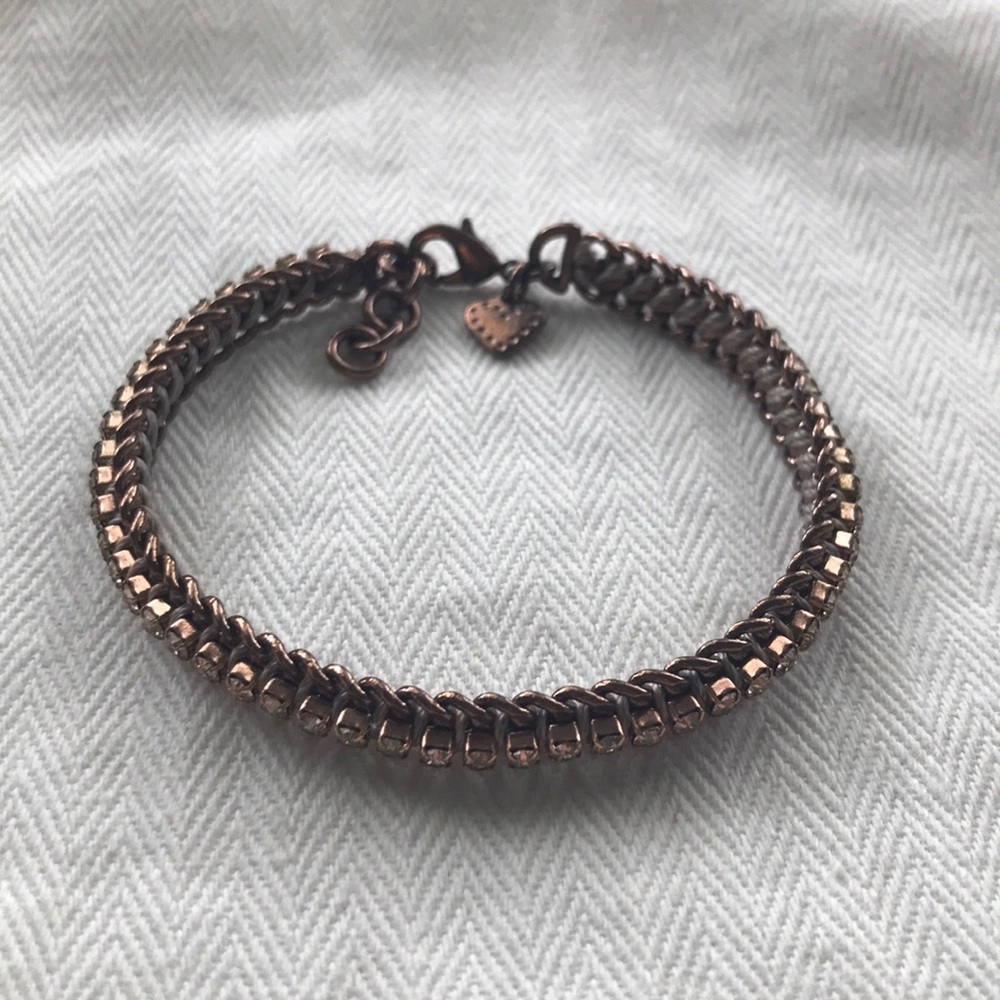 Stella & Dot Rose Gold Rhinestone Bracelet